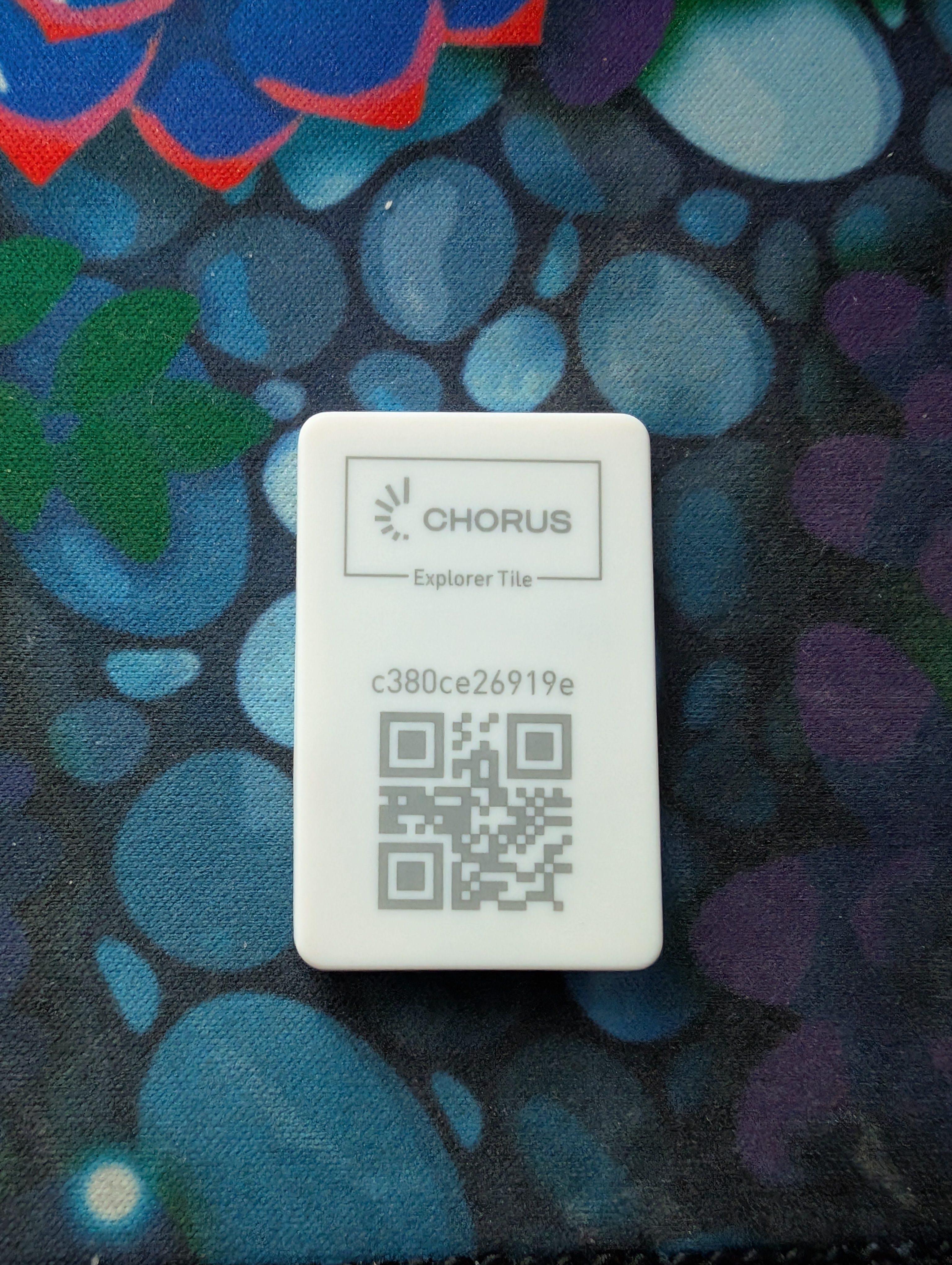 photo of the chorus tile with a QR code on it